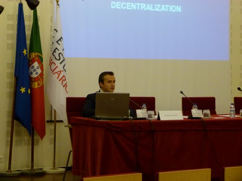 Georges Vallindas teaching at the Centro de estudios judiciarios, in Lisbon